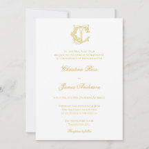 EDITABLE COLORS CJ Monogram JC Logo Invitation