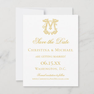 EDITABLE COLORS CM Monogram MC Monogram Invitation