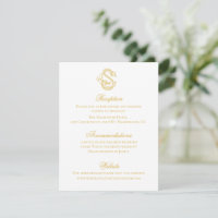 EDITABLE COLORS CS Monogram SC Monogram Invitation