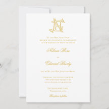 EDITABLE COLORS EN Monogram NE Monogram Invitation