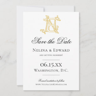 EDITABLE COLORS EN Monogram NE Monogram Invitation