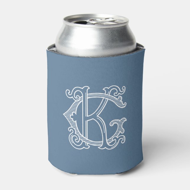 EDITABLE COLORS GK Monogram KG Monogram Cosy Can Cooler (Can Front)