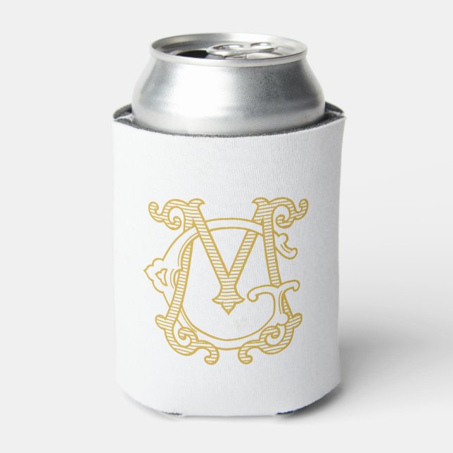 EDITABLE COLORS GM Monogram MG Monogram Cosy Can Cooler (Can Front)