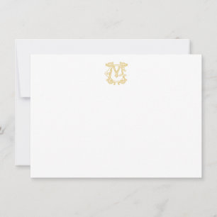 EDITABLE COLORS GM Monogram MG Monogram Notecards