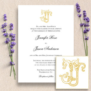 EDITABLE COLORS JJ Monogram JJ Logo Invitation