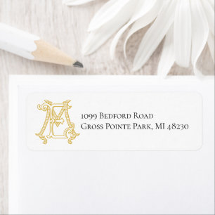 EDITABLE COLORS ME Monogram EM Monogram Label