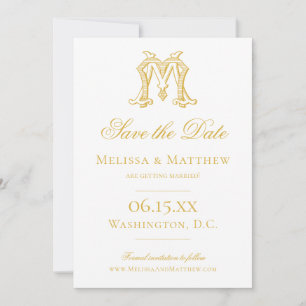 EDITABLE COLORS MM Monogram MM Crest Invitation