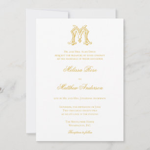 EDITABLE COLORS MM Monogram MM Logo Invitation