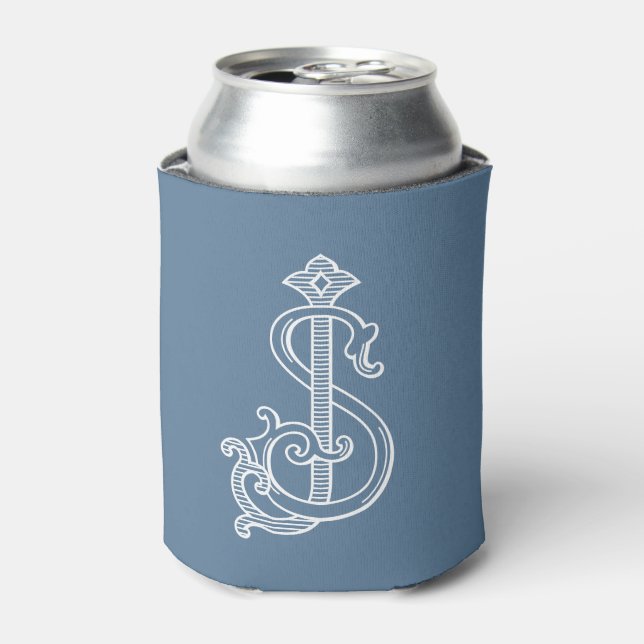 EDITABLE COLORS SJ Monogram JS Monogram Cosy Can Cooler (Can Front)