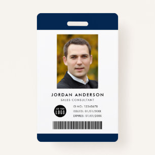 Editable Colour Add Logo Barcode Employee Photo ID ID Badge