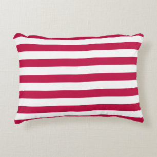 Editable Colour and White Stripes Decorative Cushion