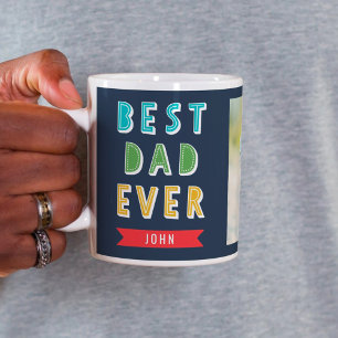 Editable Colour Best Dad Ever Personalised Mug