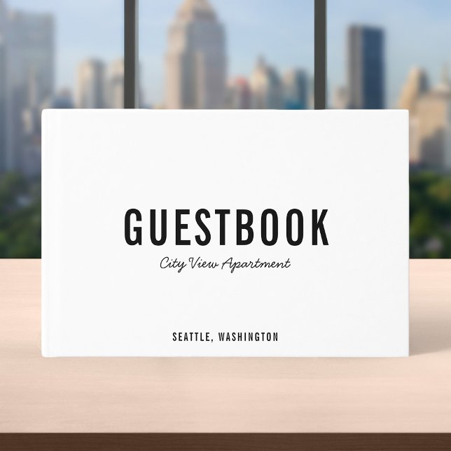 Editable Colour Bold Modern and Script Guest Book (Creator Uploaded)