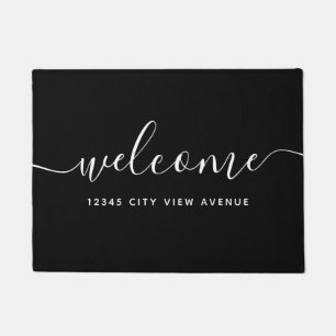 Editable Colour Calligraphy Script Property Welcom Doormat