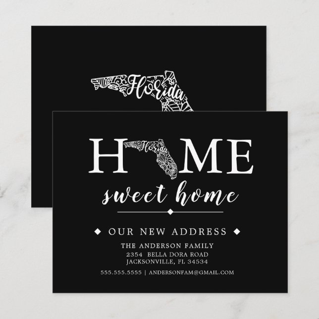 Editable Colour FLORIDA Moving Announcement (Front/Back)