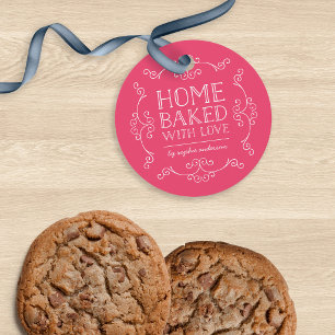 Editable Colour Flourishes Home Baked With Love Ta Favour Tags