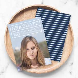 Editable Colour Grid Photo Graduate Announcement