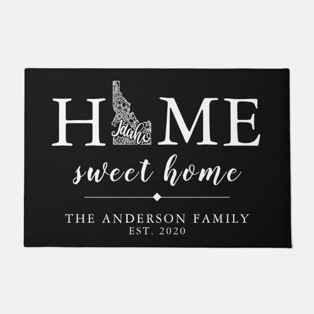 Editable Colour IDAHO Personalised State Doormat (Front)