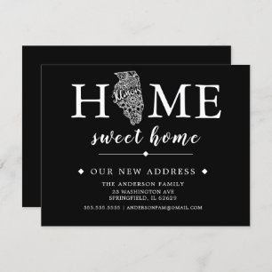 Editable Colour ILLINOIS Moving Announcement