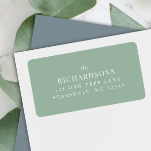Editable Colour Last Name Classic Return Address Label