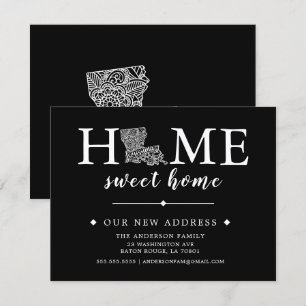 Editable Colour LOUISIANA Moving Announcement