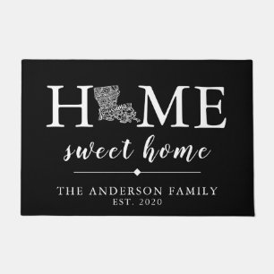 Editable Colour LOUISIANA Personalised State Doormat