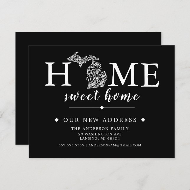 Editable Colour MICHIGAN  Moving Announcement (Front/Back)