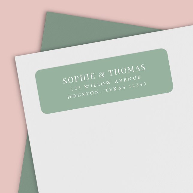 Editable Colour Modern Classic Return Address (Creator Uploaded)