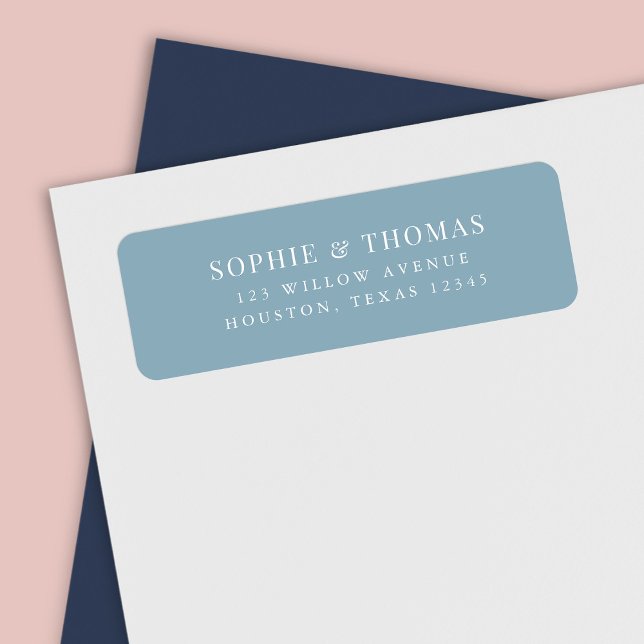 Editable Colour Modern Classic Return Address (Creator Uploaded)