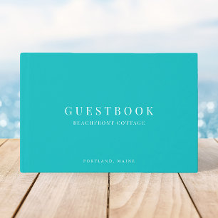 Editable Colour Modern Classic Vacation Home Renta Guest Book
