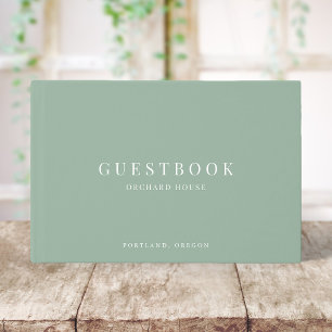 Editable Colour Modern Classic Vacation Home Renta Guest Book