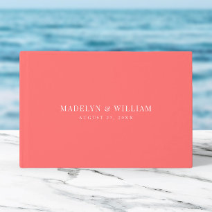 Editable Colour Modern Classic Wedding Guest Book