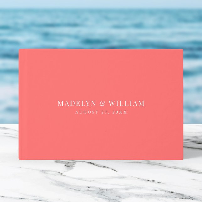 Editable Colour Modern Classic Wedding Guest Book (Creator Uploaded)