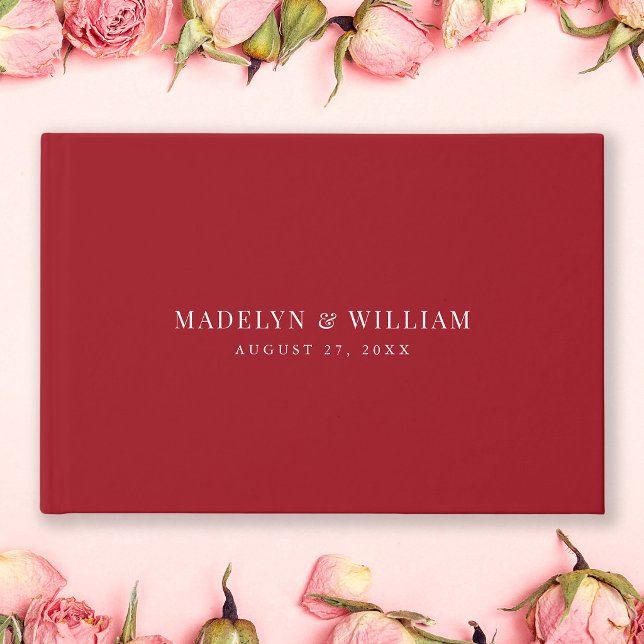 Editable Colour Modern Classic Wedding Guest Book (Creator Uploaded)