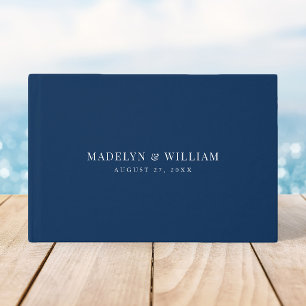 Editable Colour Modern Classic Wedding Guest Book