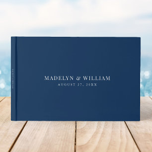 Editable Colour Modern Classic Wedding Guest Book