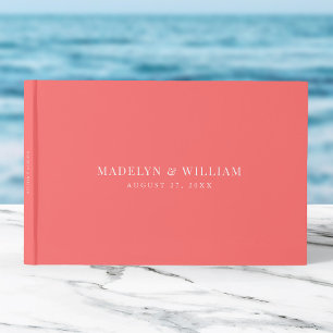 Editable Colour Modern Classic Wedding Guest Book
