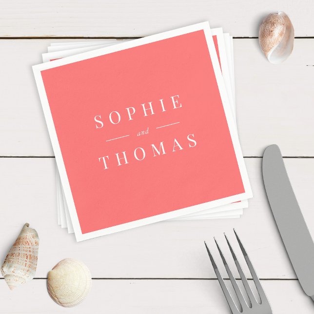 Editable Colour Modern Classic Wedding Napkin (Creator Uploaded)
