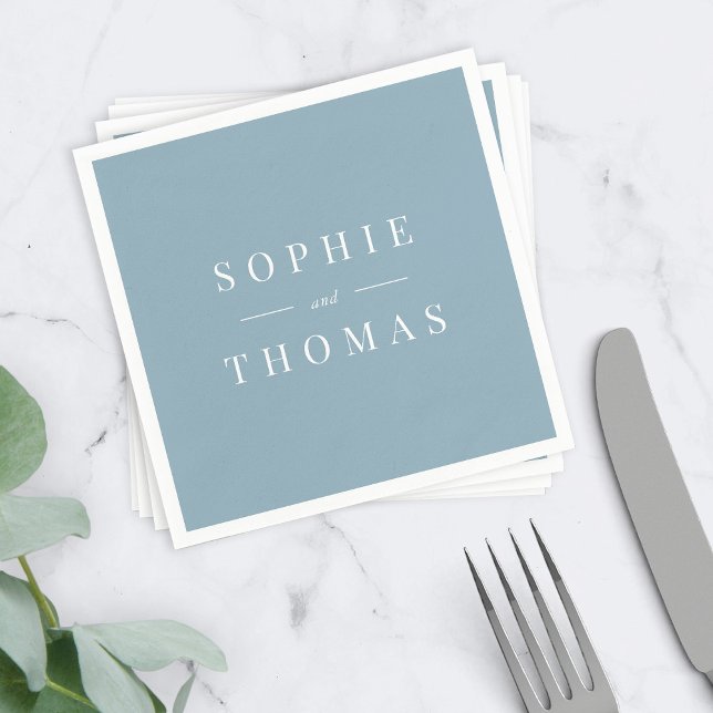 Editable Colour Modern Classic Wedding Napkin (Creator Uploaded)