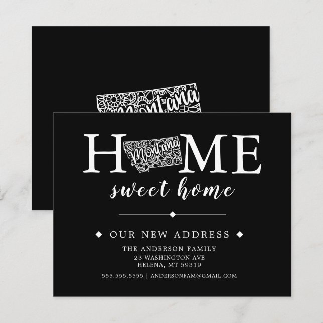 Editable Colour MONTANA  Moving Announcement (Front/Back)