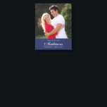 Editable Colour Name Cursive Family Name Photo Canvas Print<br><div class="desc">Elegant Cursive Family Name Photo wrapped canvas print with editable background colour (click customise to change colour) featuring your family name in an elegant cursive font and below a thin line, state the title for your photo like when your family was established or when photo was taken. Makes a great...</div>