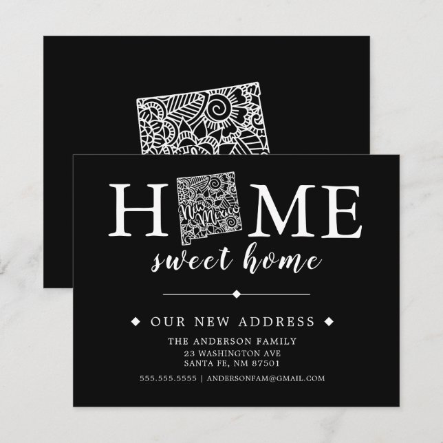Editable Colour NEW MEXICO Moving Announcement (Front/Back)
