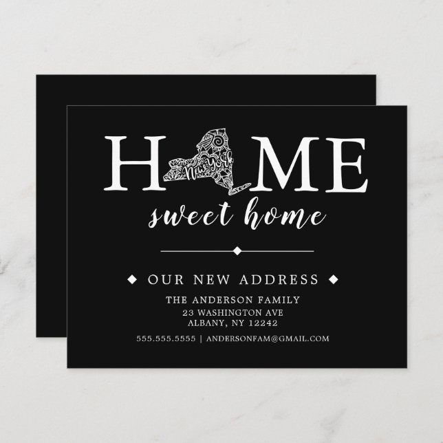 Editable Colour NEW YORK Moving Announcement (Front/Back)