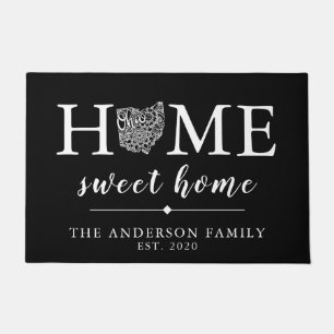 Editable Colour OHIO Personalised State Doormat