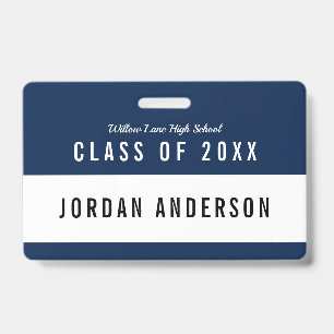 Editable Colour School Class Reunion Name ID Badge