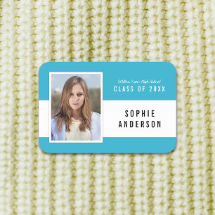 Editable Colour School Class Reunion Yearbook Phot Name Tag