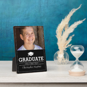 Editable Colour Simple Photo Graduation Plaque