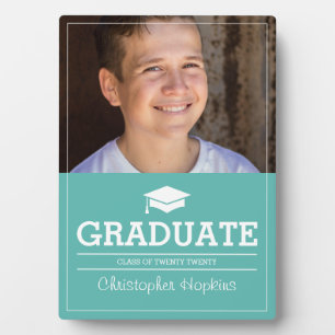 Editable Colour Simple Photo Graduation Plaque