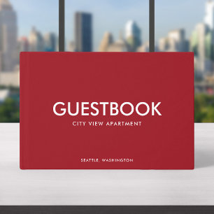 Editable Colour Stylish Sans Serif Modern Guest Book