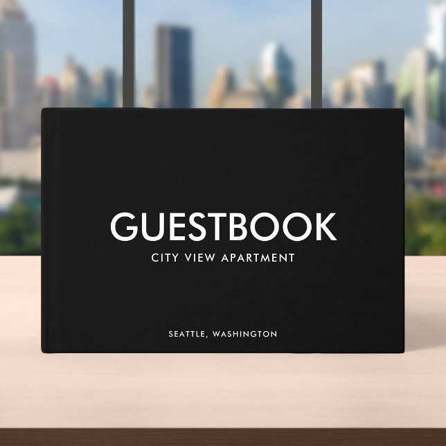 Editable Colour Stylish Sans Serif Modern Guest Book (Creator Uploaded)